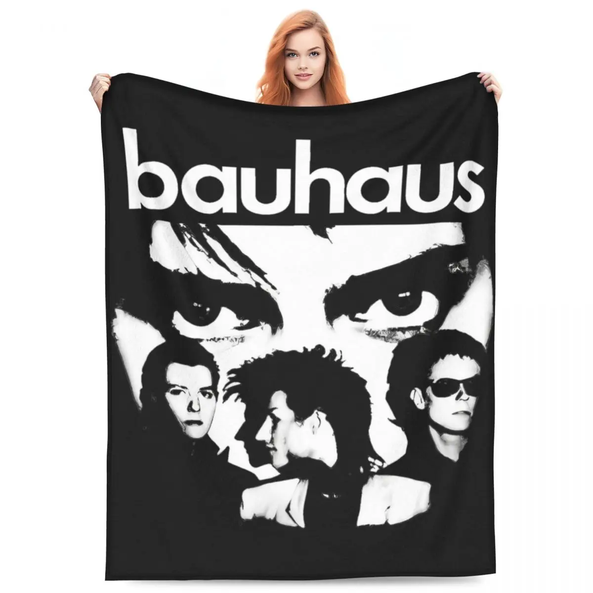 Multifunction Bauhaus Rock Band Blanket Bedding Decorative Bela Lugosi's Dead Album Blanket Throw Lightweight Thin Flannel