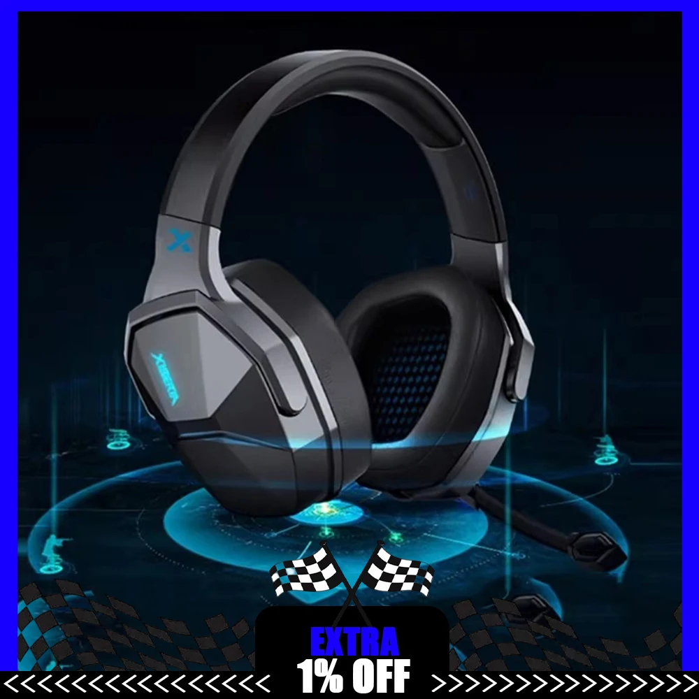 

Беспроводные наушники XIBERIA V13 с объемным звуком 7.1, 50-мм динамиками, игровые наушники с плюшевыми шумопоглощающими амбушюрами для геймеров