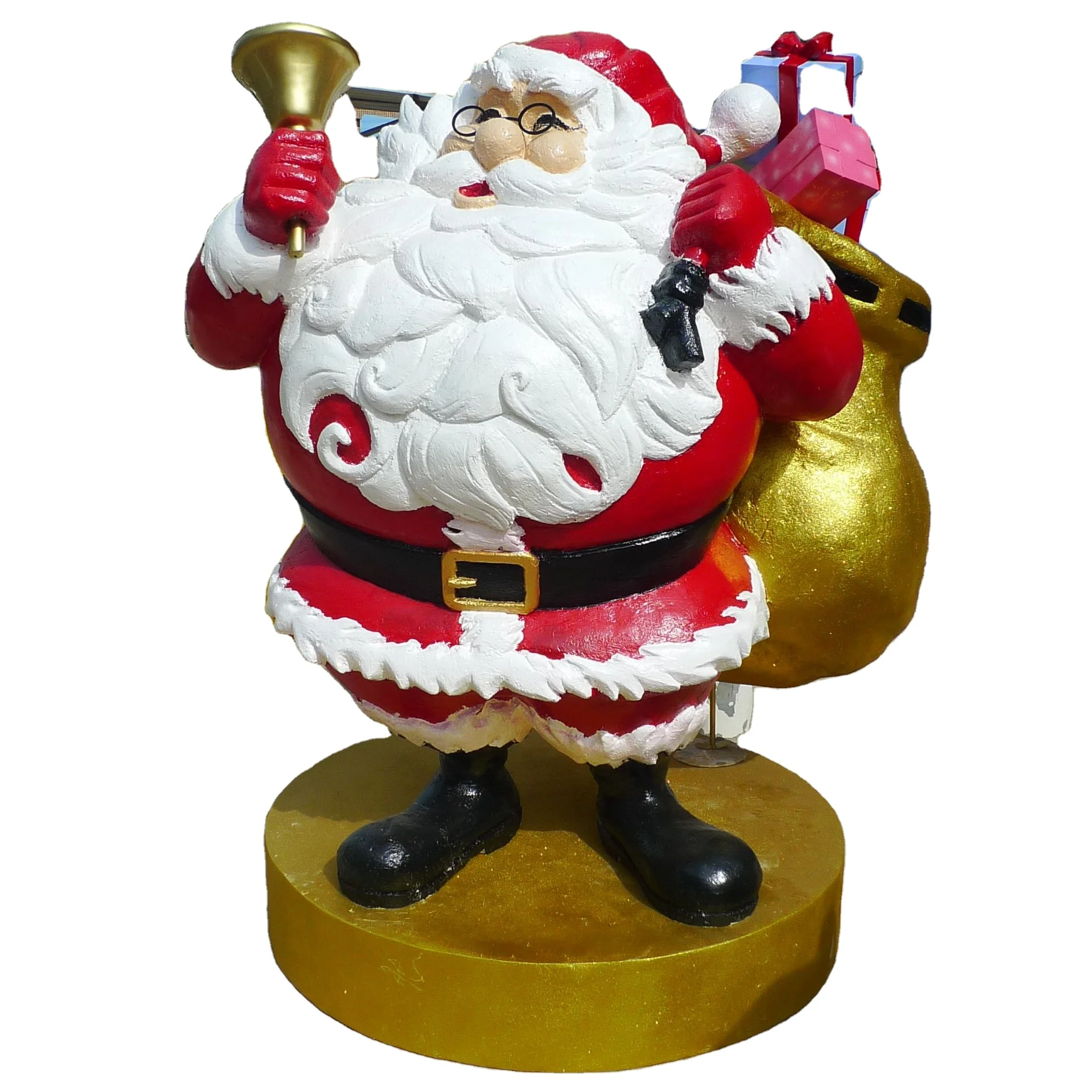 

life size outdoor santa claus Commercial navidad decor large crafts sculpture ornaments figurine village Christmas decorations