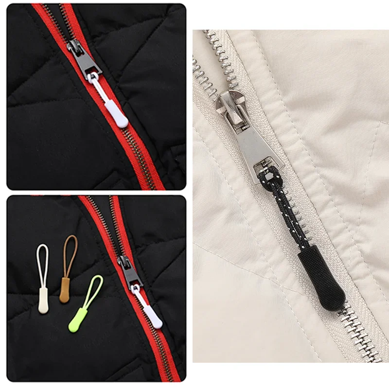 New 10-100pcs Zipper Pull Puller End Fit Rope Tag Replacement Clip Broken Buckle Fixer Zip Cord Tab Travel Bag Suitcase Tent - view 4