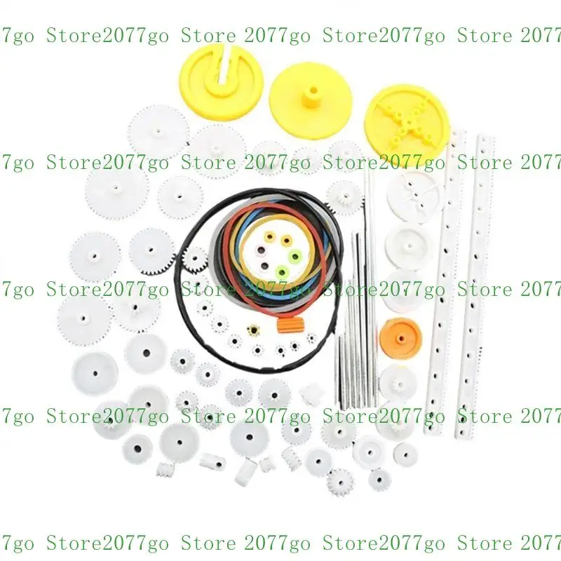 652F 82Pcs Plastic Gears for Remote Car Motor Toy Model DIY Helicopter Remote Toy Replacement Accessories Module for Students
