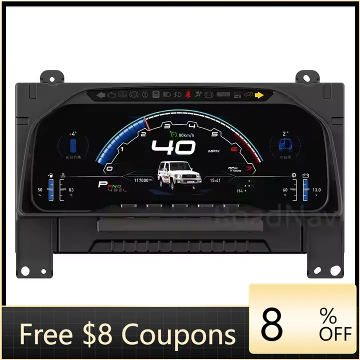 

Car Digital Cluster for Land Cruiser LC70 LC75 LC76 LC79 2007-2024 Auto Speedometer Dashboard