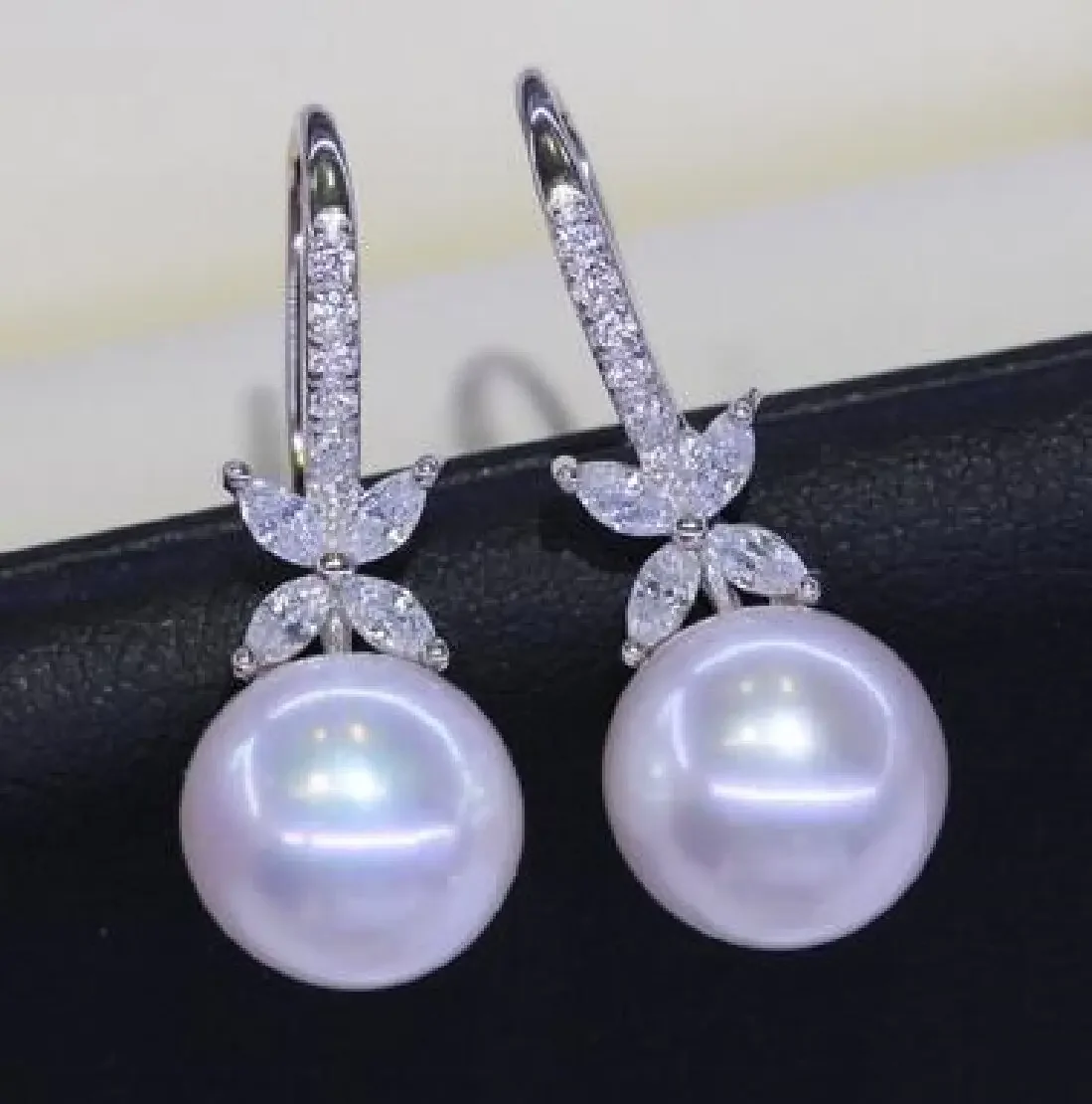 

S925 Sterling Silver Pearl Earrings accessories Korean material DIY semi-finished exquisite micro inlaid Earrings empty Jeweller