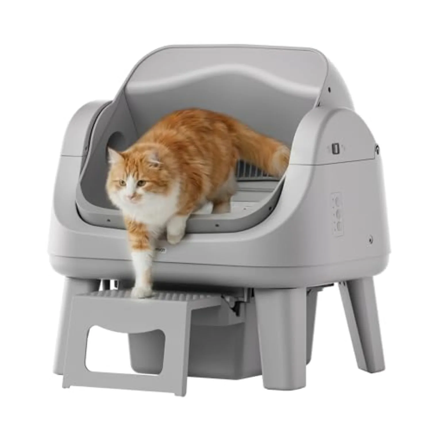 Open Top Self Cleaning Cat Litter Box, Automatic Litter Box with 7 Pairs of Safety Sensors, Anti-Pinch Protection and