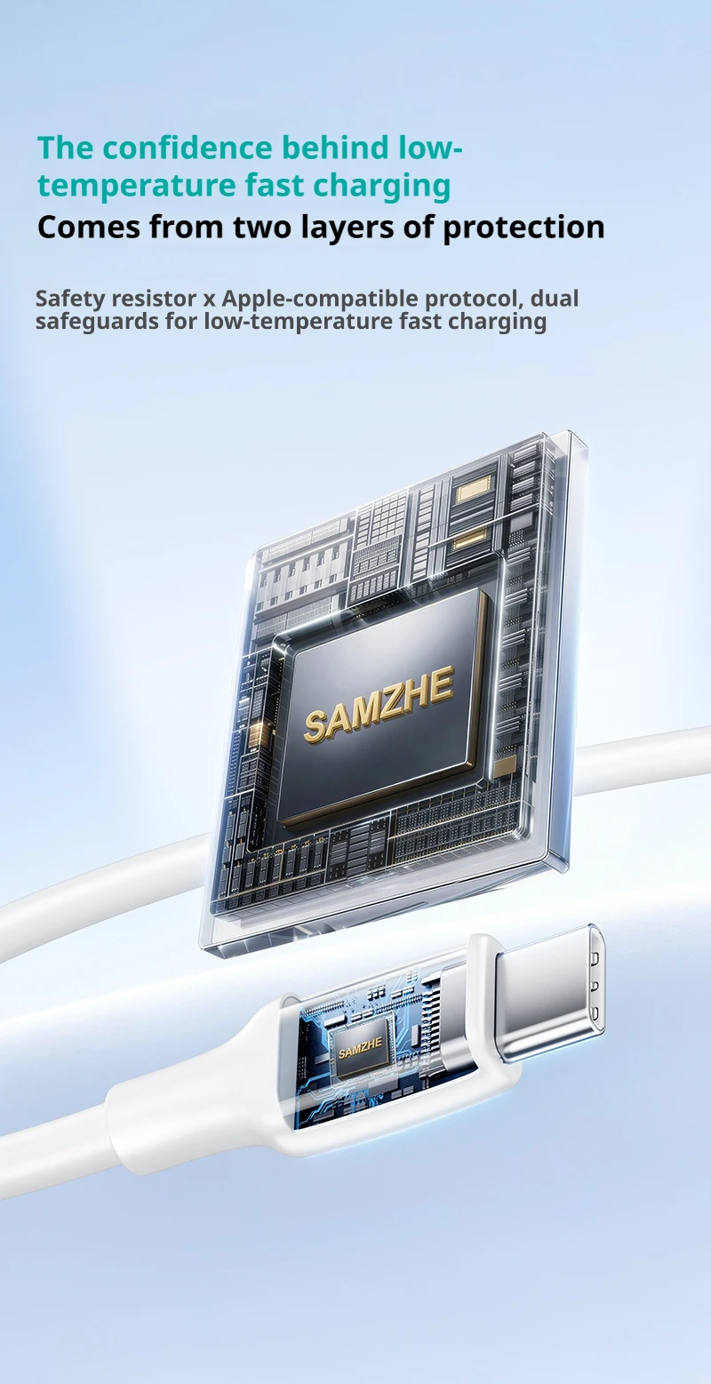 SAMZHE 3A USB-C-Kabel für iPhone 17 16 15 Xiaomi Samsung – Schnelles Ladekabel USB-C-Ladegerät Datenkabel für iPad Poco USB-C – Detail 5