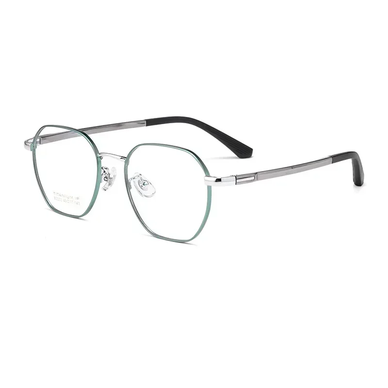 Men's Pure Titanium Optical Prescription Eyeglasses Business Style Male Glasses with AR Coating Customizable Frame And Lenses
