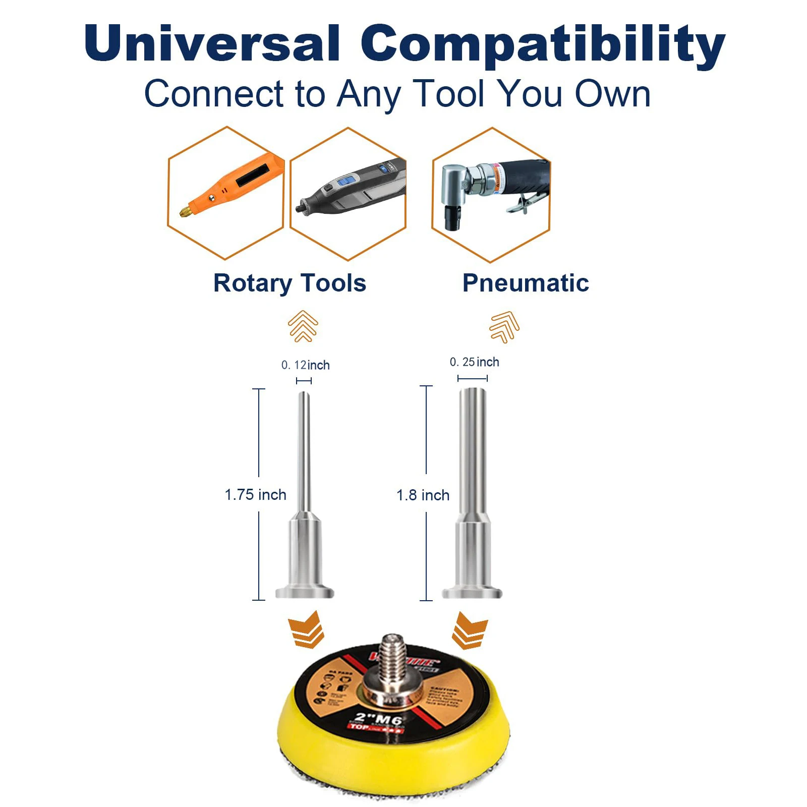 2 Inch Wool Felt Polishing Pads 12 Pcs with Sanding Pad Adapter for Polishing Glass Plastic Metal Marble Scrubber Bathtub