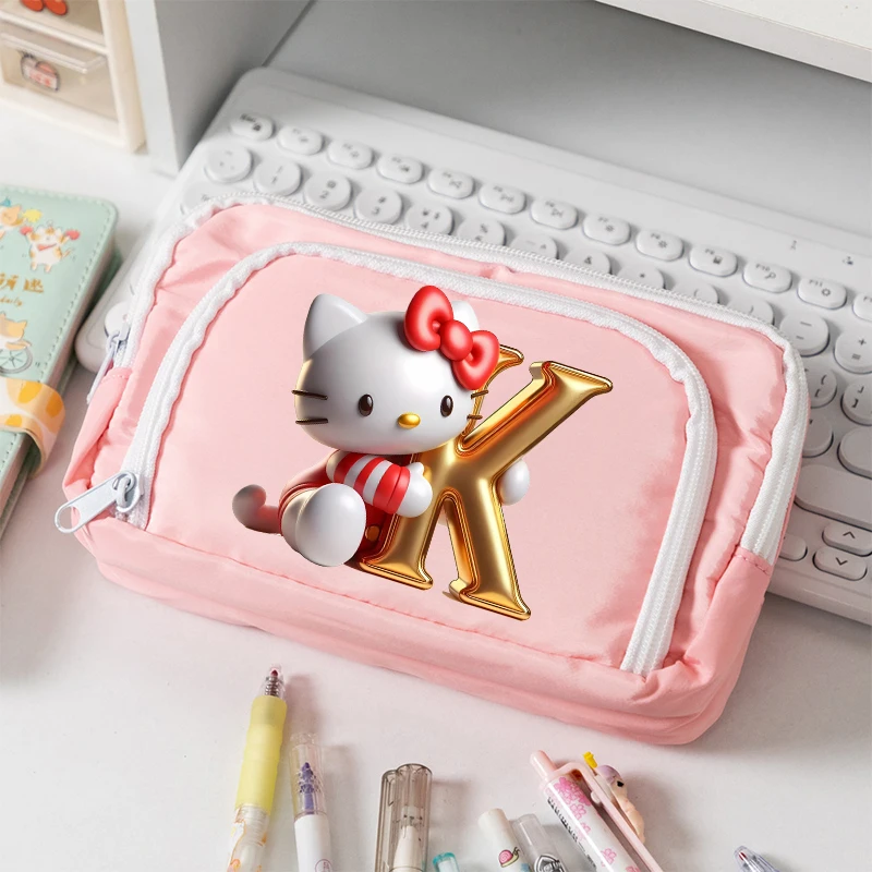 

Sanrio Hello Kitty пенал для ручек, сумка-органайзер, школьные принадлежности, офисные канцелярские принадлежности для университета, коробка для ручек, подарок