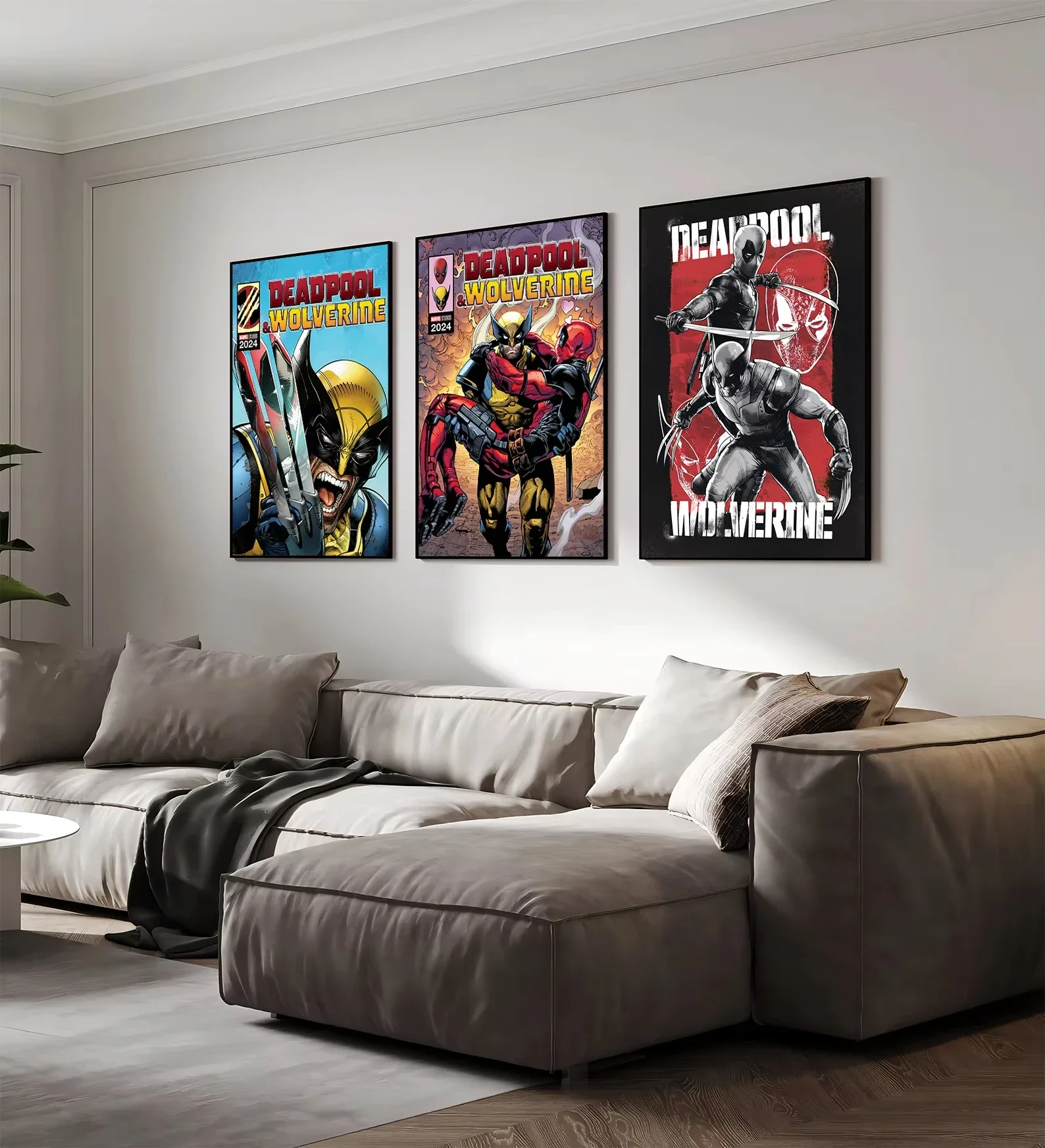 Classical Marvel Deadpool Wolverine Anime Posters Canvas Print Decoration Painting Wall Art Movie Figures Living Home Decor Gift