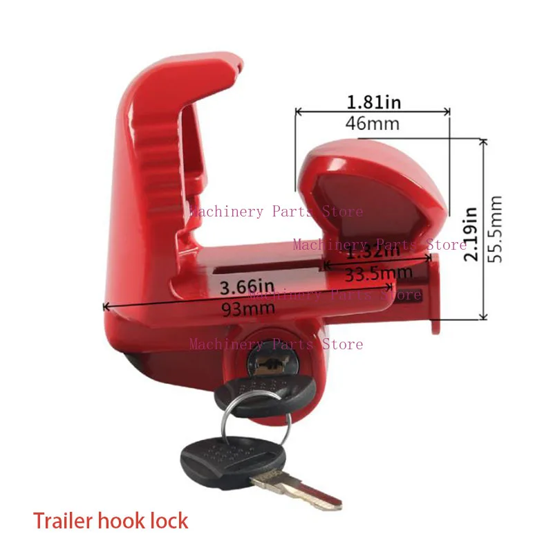 

Крюк для прицепа, аксессуары для автомобильных прицепов, цинковый сплав, круглая головка, модифицированный крюк для трактора на автофургоне