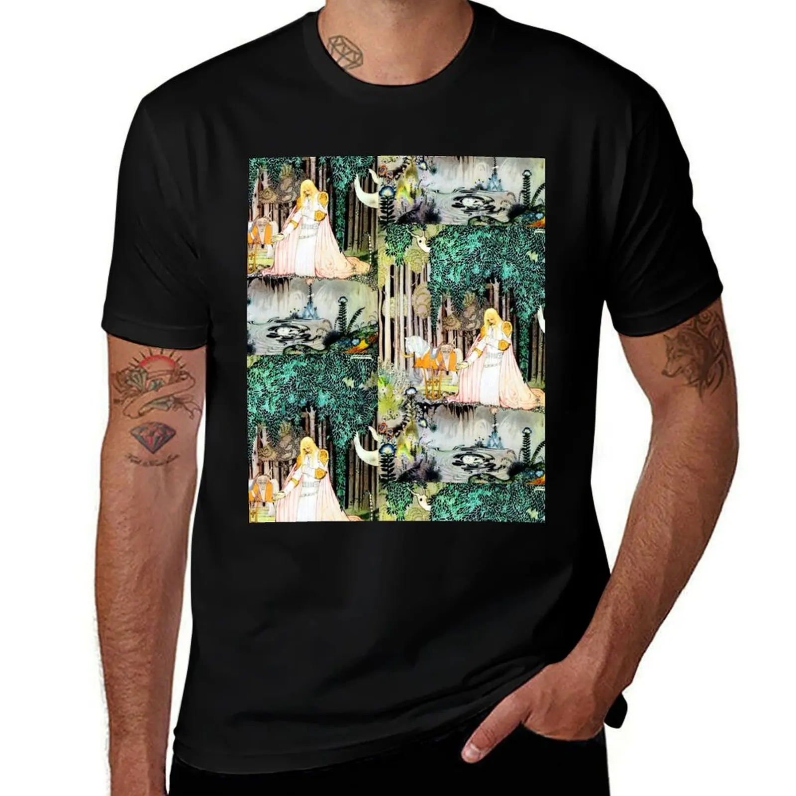

Kay Nielsen East of the sun and west of the moon pl 1 T-Shirt t shirts with prints t shirts cotton 100% T-Shirt