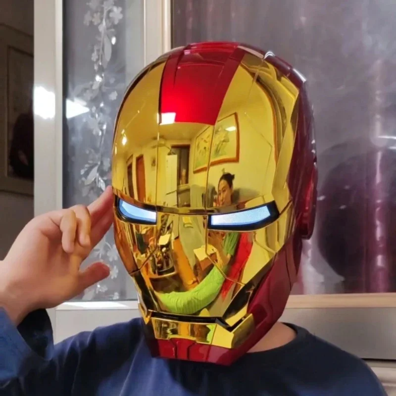 

Marvel 1/1 Iron Man Jarvis Mk5 Helmet Wearable Automatic Voice-Activated Electric Open And Close Series Children'S Toy Gift