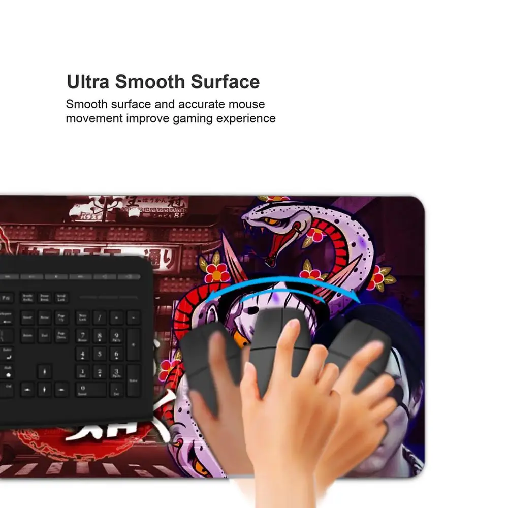 لوحة ماوس ياكوزا لوحة ماوس للكمبيوتر اللوحي مقاس XL لوحة ماوس سطح المكتب، لوحة مفاتيح ألعاب لطيفة عالية الدقة بألوان قوس قزح، مشغل csgo، 90x40