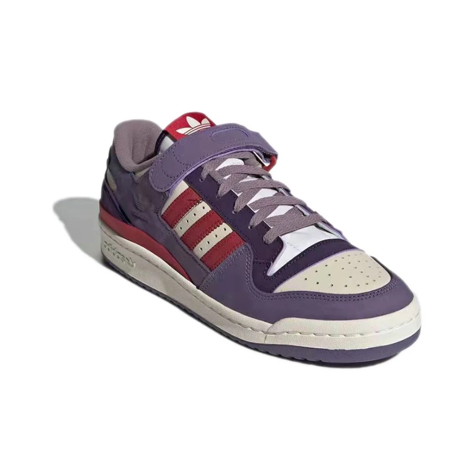 Original Adidas Forum Purple White Color Men\'s and Women\'s Unisex Skateboard Casual Classic Low-Top Retro Sneakers Shoes GX4540