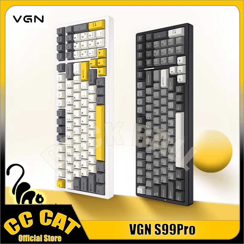 VGN S99Pro Mechanical Keyboard Bluetooth Wireless Keyboards Aluminum 3Mode 99Keys Hot Swap Gasket Customized For Gamer Gifts