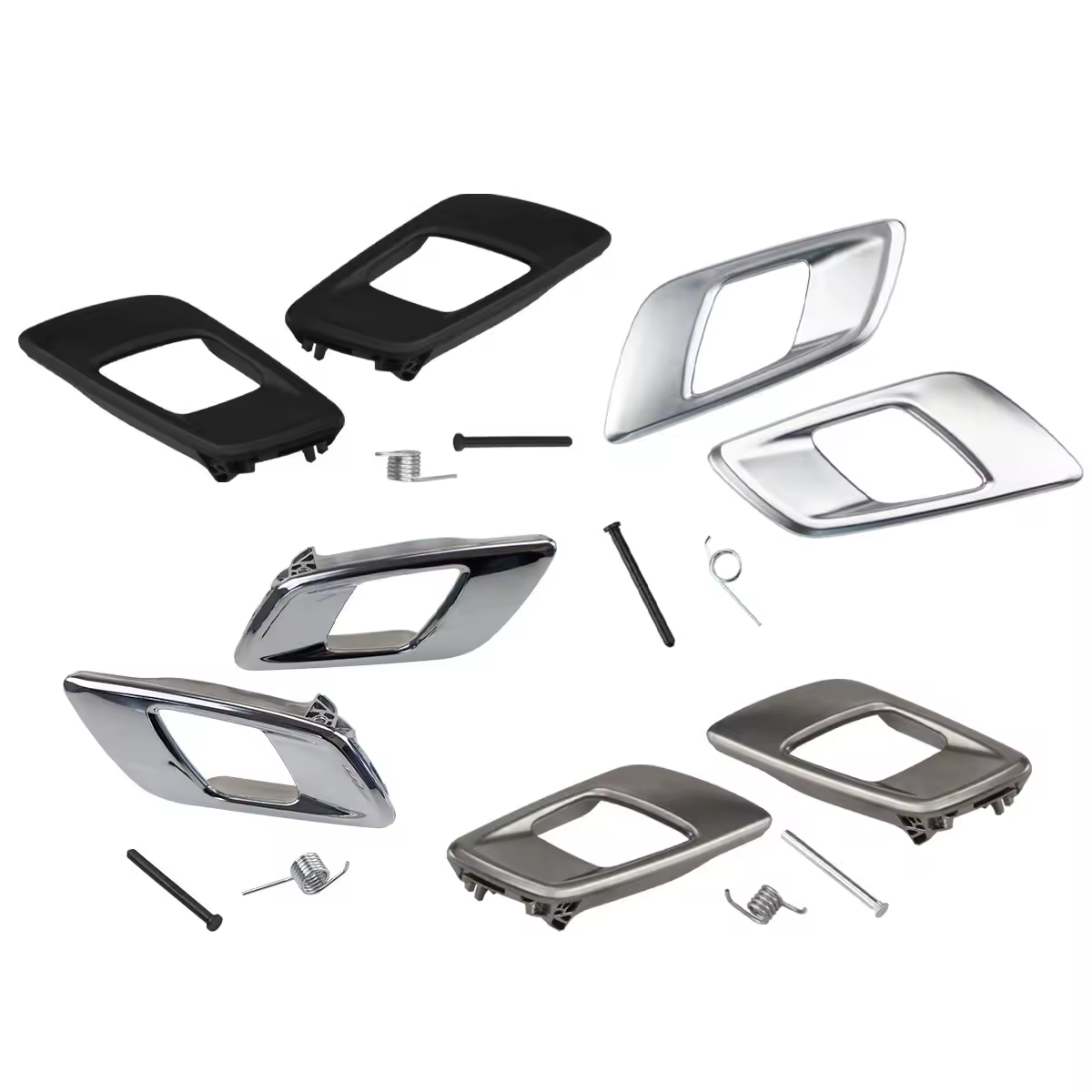 Garniture de poignée de porte intérieure de voiture grise et noire, pour Ford Ranger T6 2012-2021 & Everest 2015-2021 & Mazda BT-50 2012-2020
