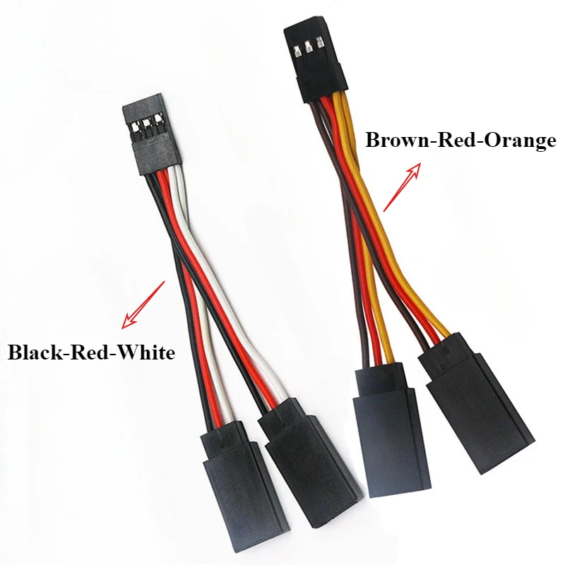 5cm 26AWG 30 cores Servo Splitter Cable,1 Male to 2 Female JR Style Servo Y Harness Cables Extension Lead Wire for RC Car Drone
