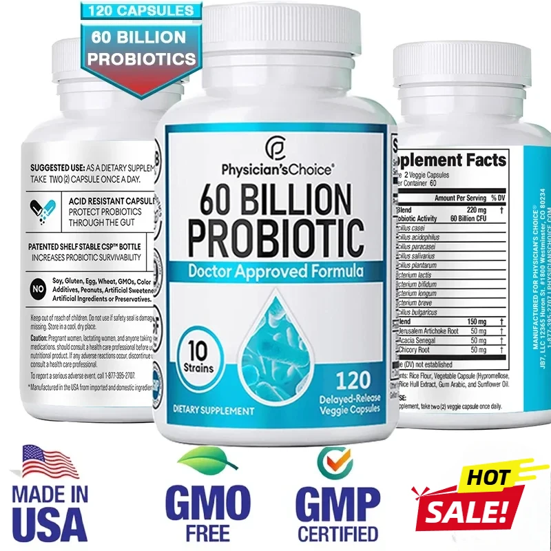 Daily probiotic supplement—helps burn fat metabolism and promotes nutrient digestion and gut health for adult men and women