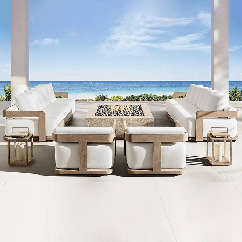 custom.ATUNUS Customized Outdoor Patio Waterproof Design Garden Sofa Wood Furniture Teak Beach Lounge Chair