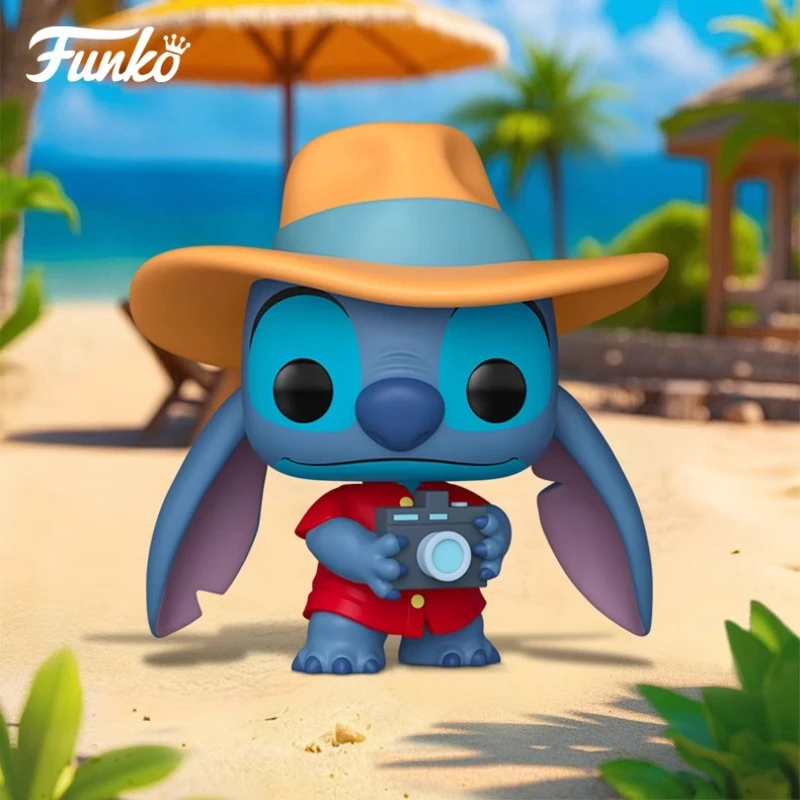 

Genuine Edition FUNKO POP Disney Lilo & Stitch The Tourist Anime Action Desktop Decoration Ornament Model Toys Collectible Model
