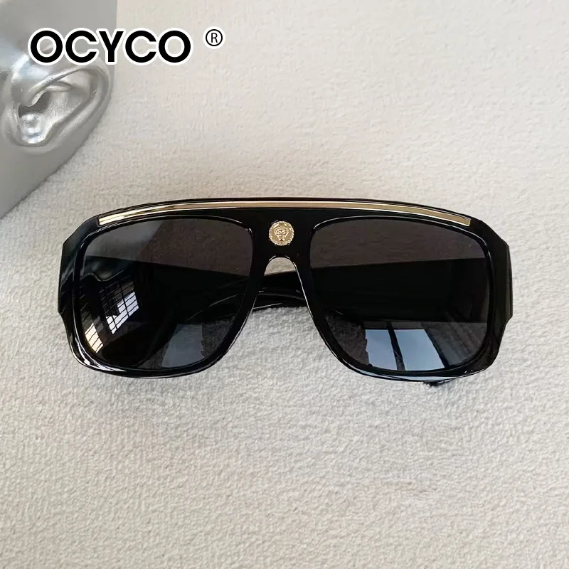 Neue trendige Herren-Sonnenbrille mit großem Rahmen, Retro-Sonnenbrille mit dickem Rahmen, UV400, trendige High Sense Catwalk-Brille für Damen – Detail 6