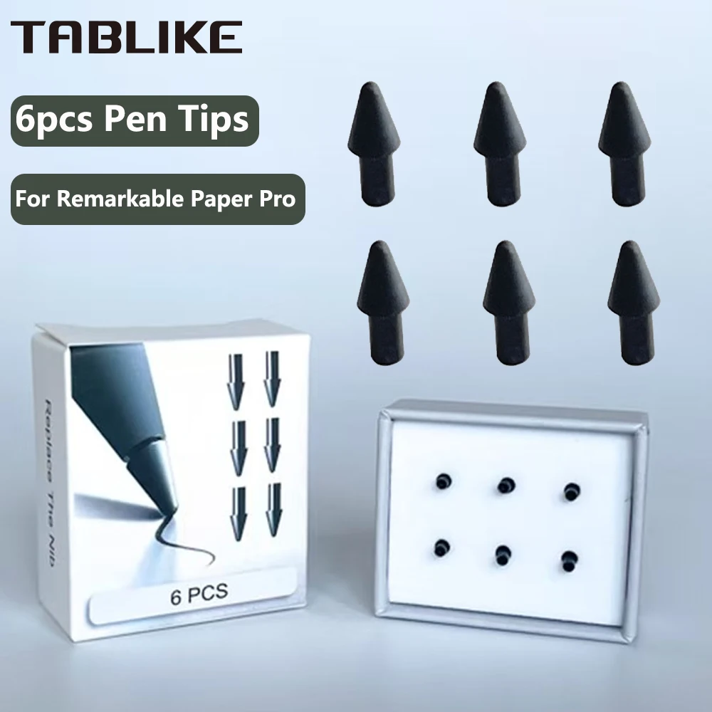 Embouts de stylo de remplacement pour stylo Pro en papier remarquable, 6 pièces, pour l'écriture et les croquis précis