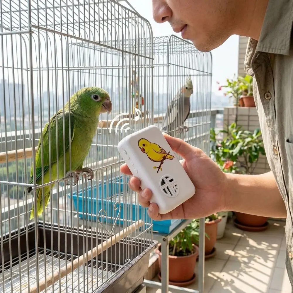Recording Bird Talking Trainer Interactive Auto Cycle Bird Learning Machine Multi Segment Audio Playback Speech Training Machine