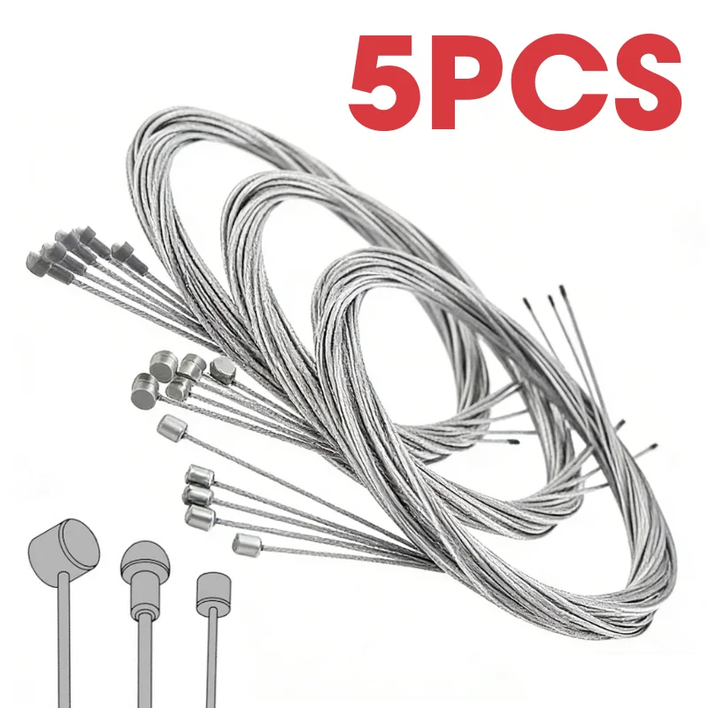 5pc MTB Bicycle Brake Cable Bike Bake Wire High-strength Stainless Steel Line Gear Shift Cable Inner