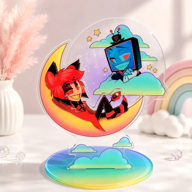 Présentoir de table Hazbin Hotel Vox Alastor Sweet Dreams en acrylique 3 pièces, collection anime et dessin animé, cadeau d'anniversaire pour ami