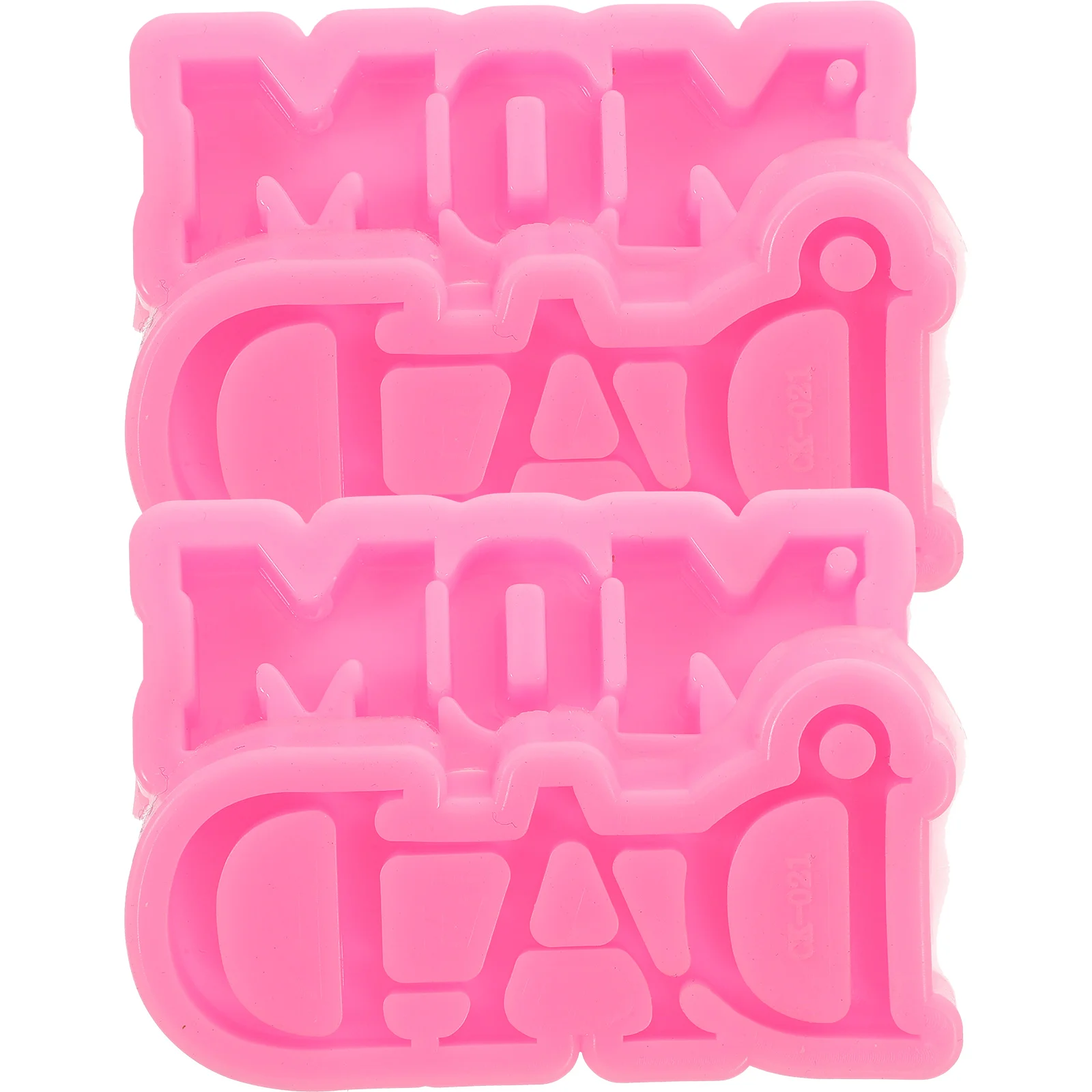 4 Pcs Mum Silicone Mold Chocolates Happy Day Father Pans Candy Making Supplies Cookie Stencils Key Chain Dad