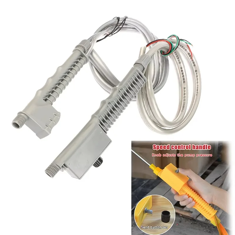 معظم خط مزدوج أنبوب خرطوم الكهربائية Sprayertube مقبض مفتاح الطاقة خط التحكم منفذ الأنابيب مقبض التبديل لون عشوائي 1 قطعة B