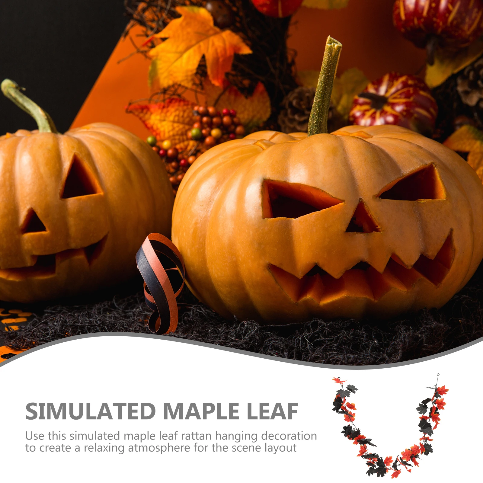 

Simulated Maple Leaf Pendant Fake Leaves Hanging Vine Autumn Plants Artificial Decor Halloween