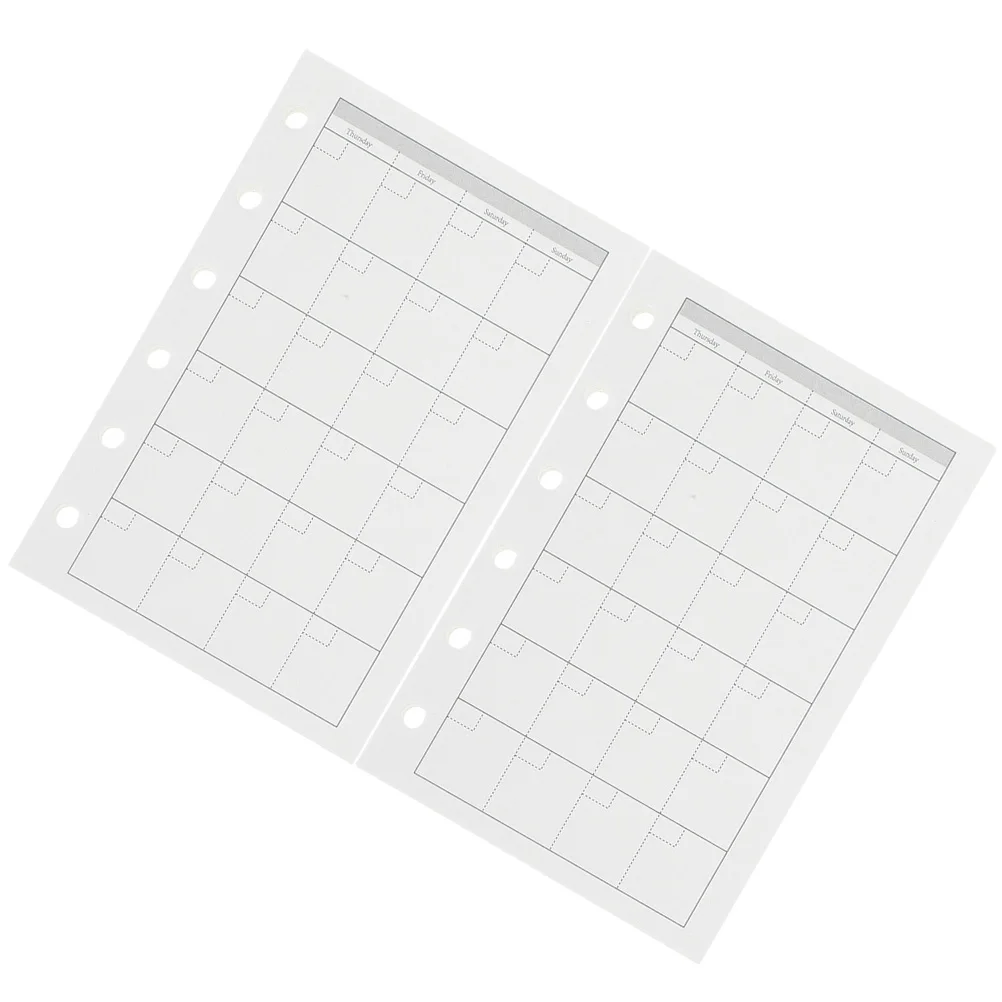 

2 Sets Loose Leaf Notepad Refill Spiral Binder Thick Smooth Flat Clean Suitable For Writing Notes Travel Office Student