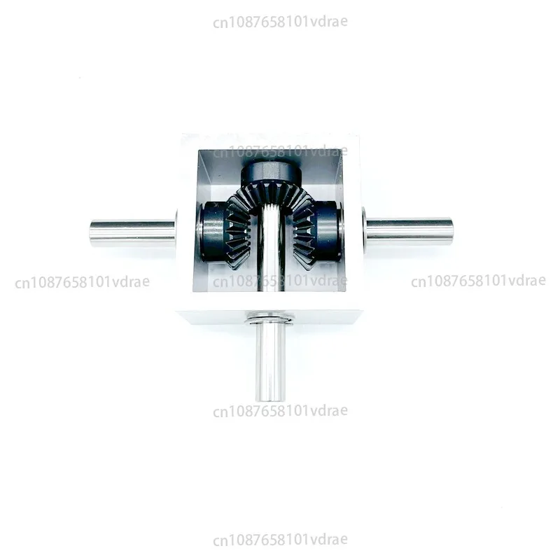 90-Degree Right-angle Bevel Gear Rotator 1 To 1, One in And Two Out, Positive and Reverse, Small Reversing Gearbox, Shaft 10mm