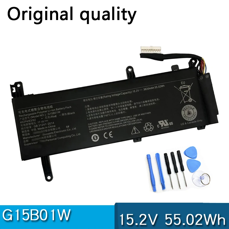 Новый аккумулятор G15B01W 15,2 V 55.02Wh для ноутбука Xiaomi, игровой ноутбук 15,6 'i5 7300HQ GTX1050 GTX1060 1050Ti/1060 171502-A1