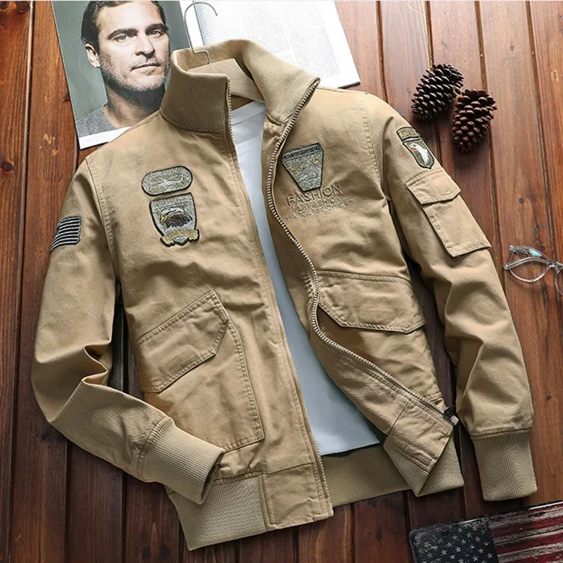 Maidangdi American Military Coat Frühling und Herbst dünne Herren Arbeits kleidung europäischen und amerikanischen Trend lose übergroße gewaschene Jacke