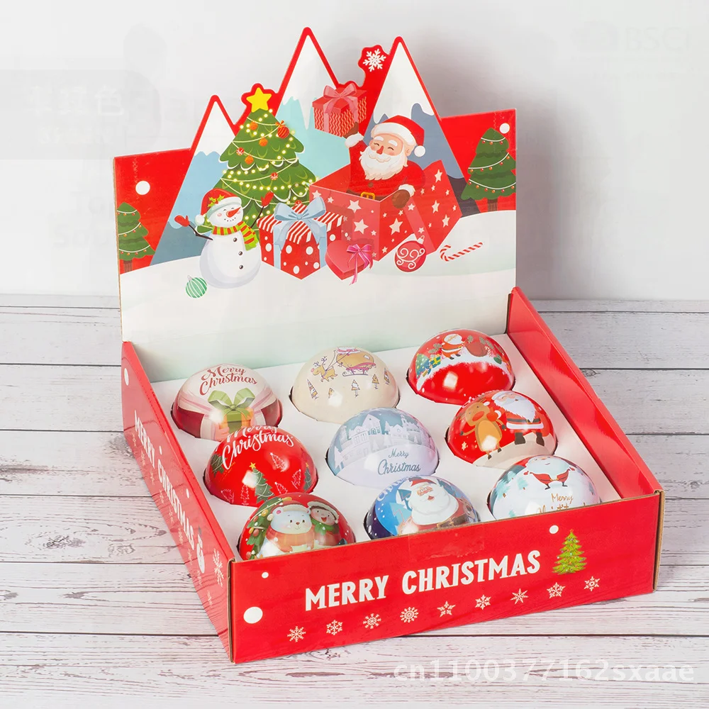 

Креативная жесть, подвеска в виде шара эльфа, красное украшение для рождественской елки, коробка конфет, орнамент в американском стиле кантри, ручная механическая