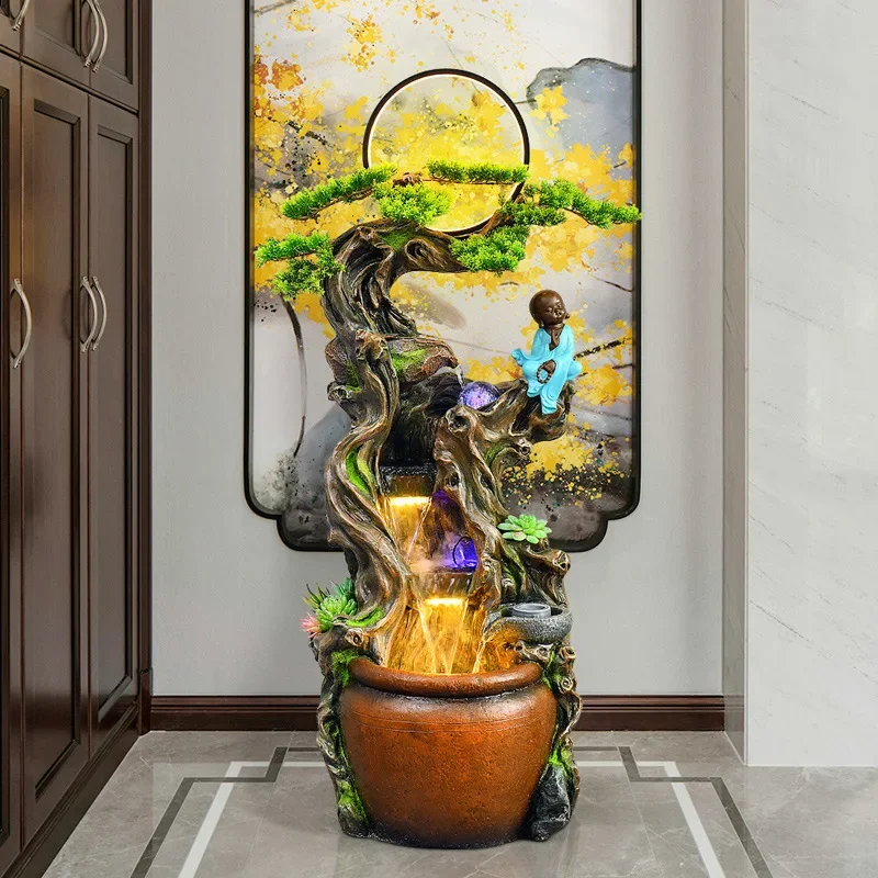 High rockery, flowing water fountain ornament, office opening gift, lucky feng shui wheel, landscape of landscape fish pond