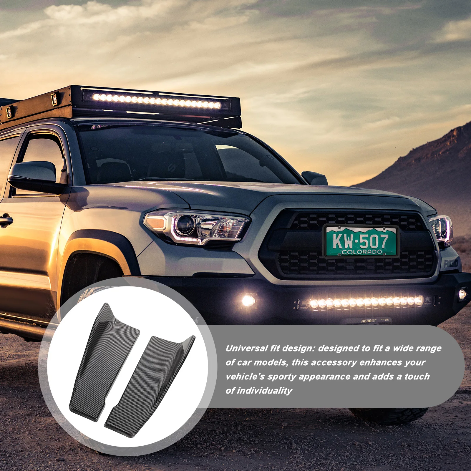 

1Pair Car Rear Bumper Protector Universal Splitter Diffuser Lips Side Skirt Canards Spoilers Exterior Car Modification