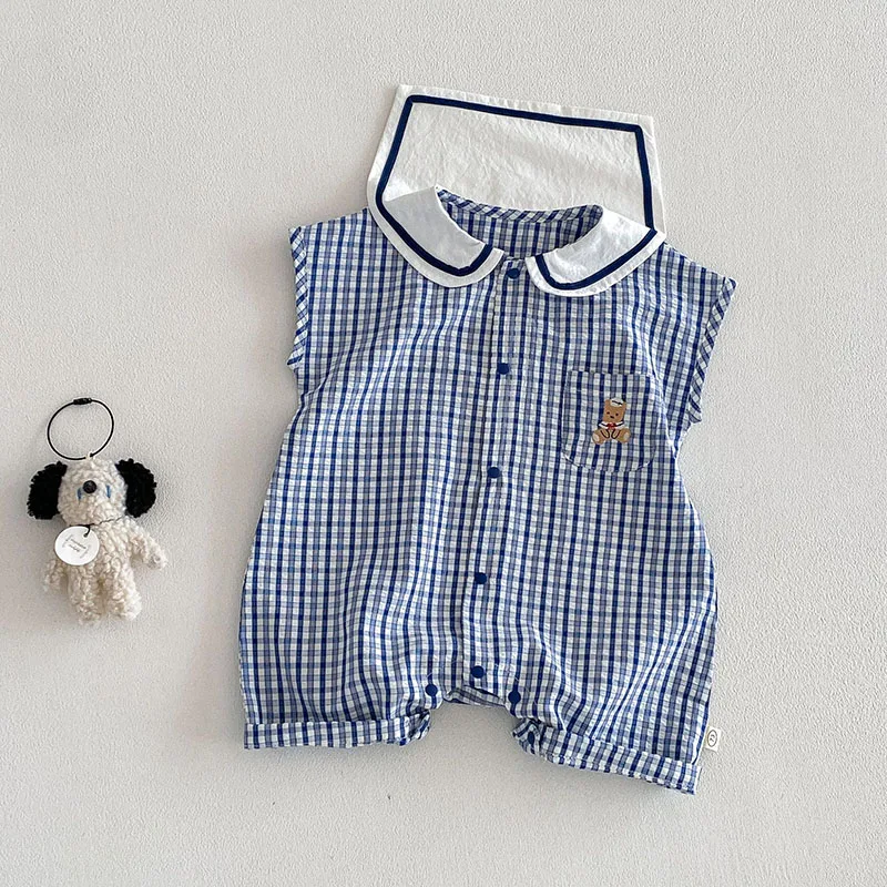 

Летние комбинезоны для малышей 2026: тонкие, модные, с мультяшным медведем, для мальчиков и девочек, 3-24 месяца