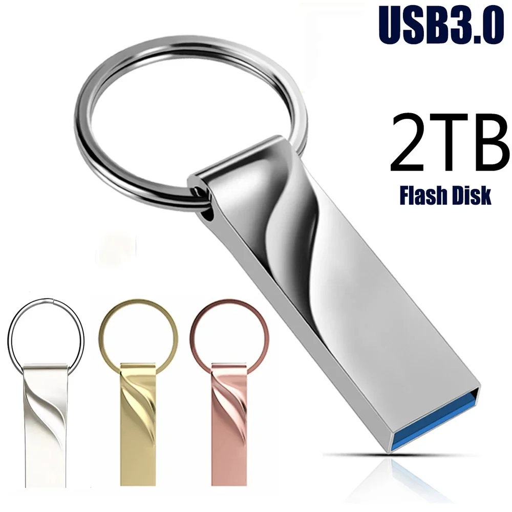 New 2TB Metal USB Flash Disk USB3.0 Drive Large Capacity High-Speed Transfer Storage Waterproof USB MemoriaFlash U Disk