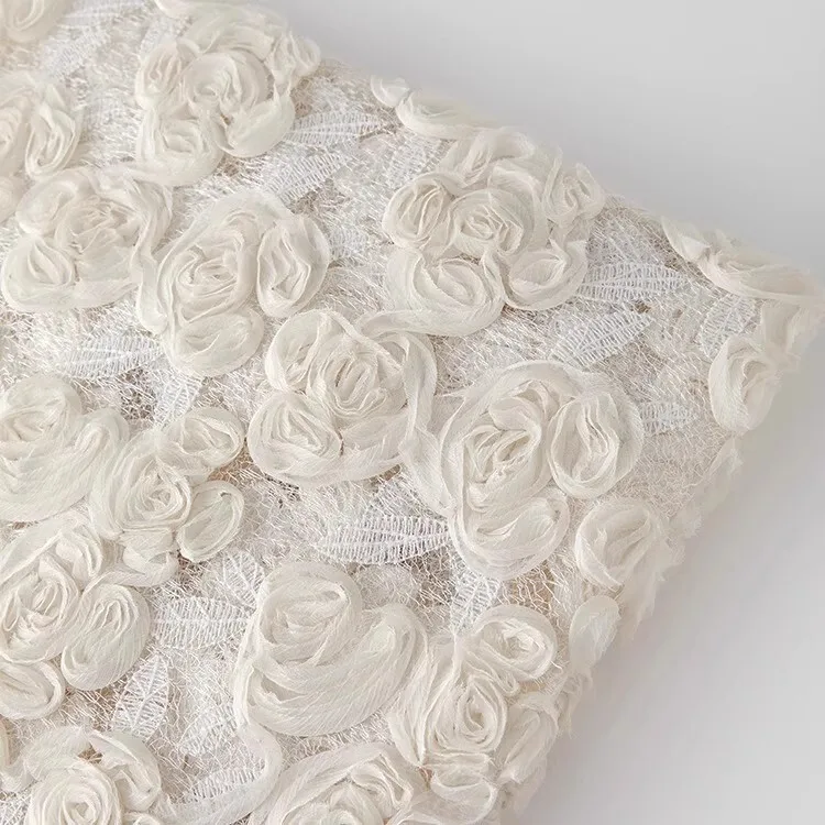 

1 yard Vintage 3D Rose Plate telas fabric for clothing Dress,formal dress,cheongsam,children's clothing fabric