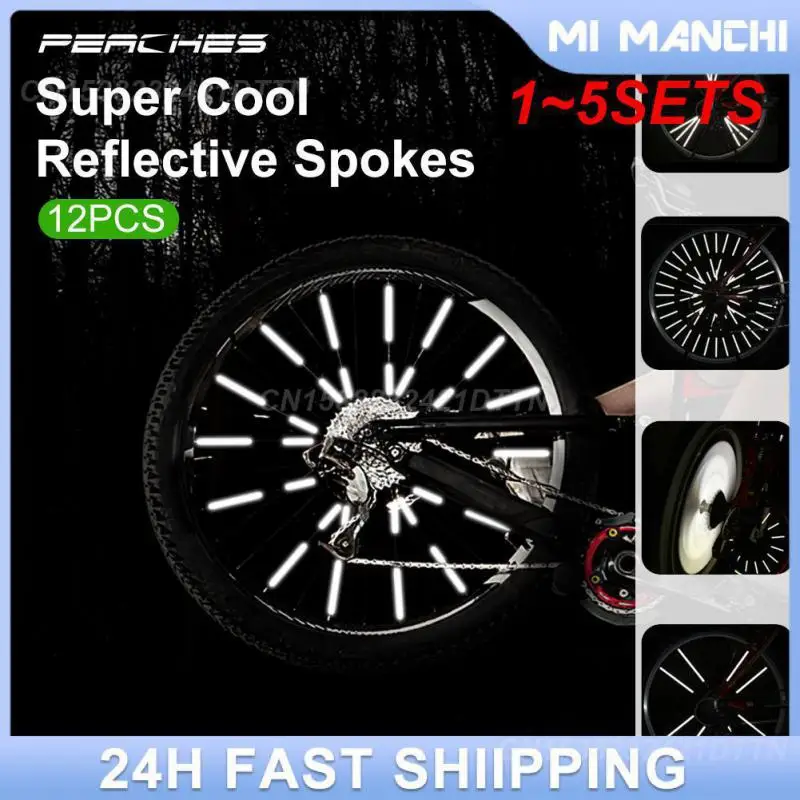 1~5SETS Reflective Stickers High Visibility Eye-catching Reflective Sticker Tube For Bike Bike Wheel Spokes Bike Gear Trending