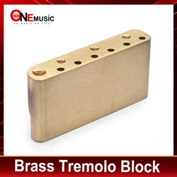 Brass Tremolo Block 10.5MM Solid Fat with 6MM Tremolo Arm Socket 74x35.8MM of Electric Guitar Brass