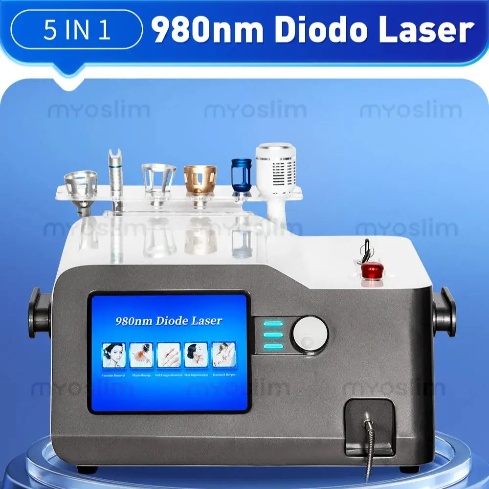

Portable 5 in 1 980 nm Diode Laser Machine Skin Fungal Infection Image Vascular Spider Vein Removal Nail Fungus Removal Device