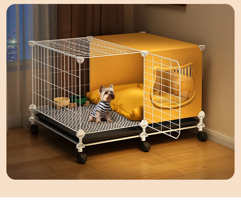 

Клетка для собак с унитазом Отдельный дом Одна спальня Одна гостиная Одна ванная Ручка для домашних животных Будиночок для питомцев