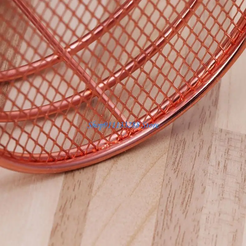 G88D Hollow-out Metal Pen Holder Mesh Pen Holder Cup Makeup Brush Holder for Office