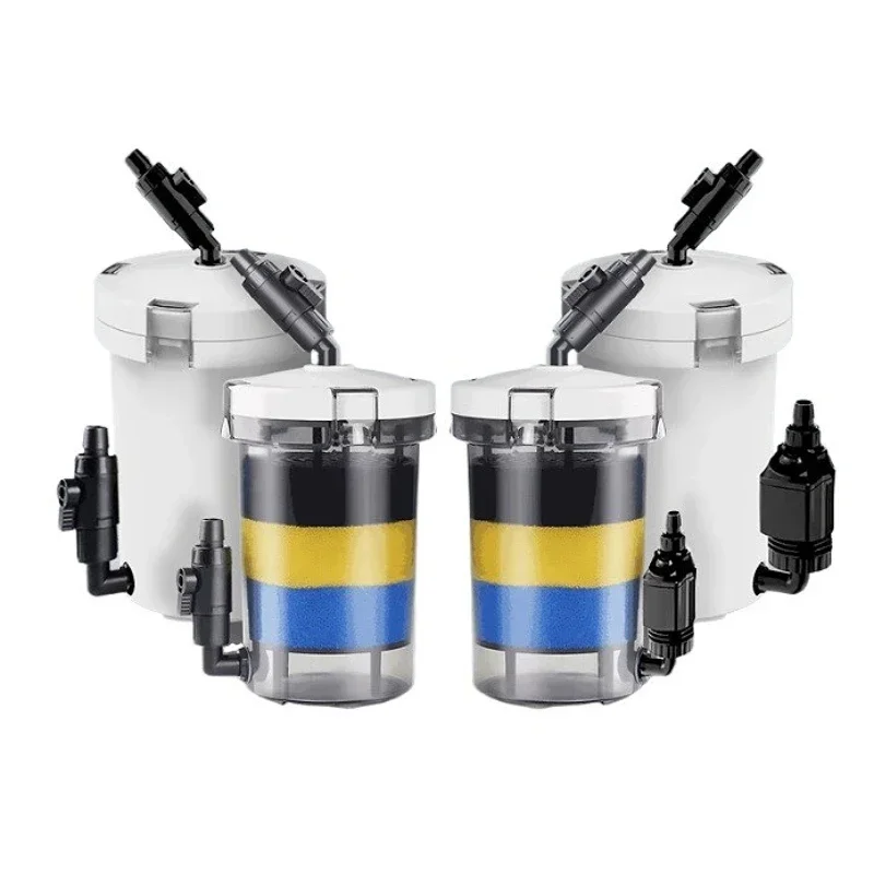 1PCS SUNSUN Aquarium Fish Tank Filter Barrel Prefilter for Jialu Transparent Bucket / Filter Cotton /12mm 16mm Interface