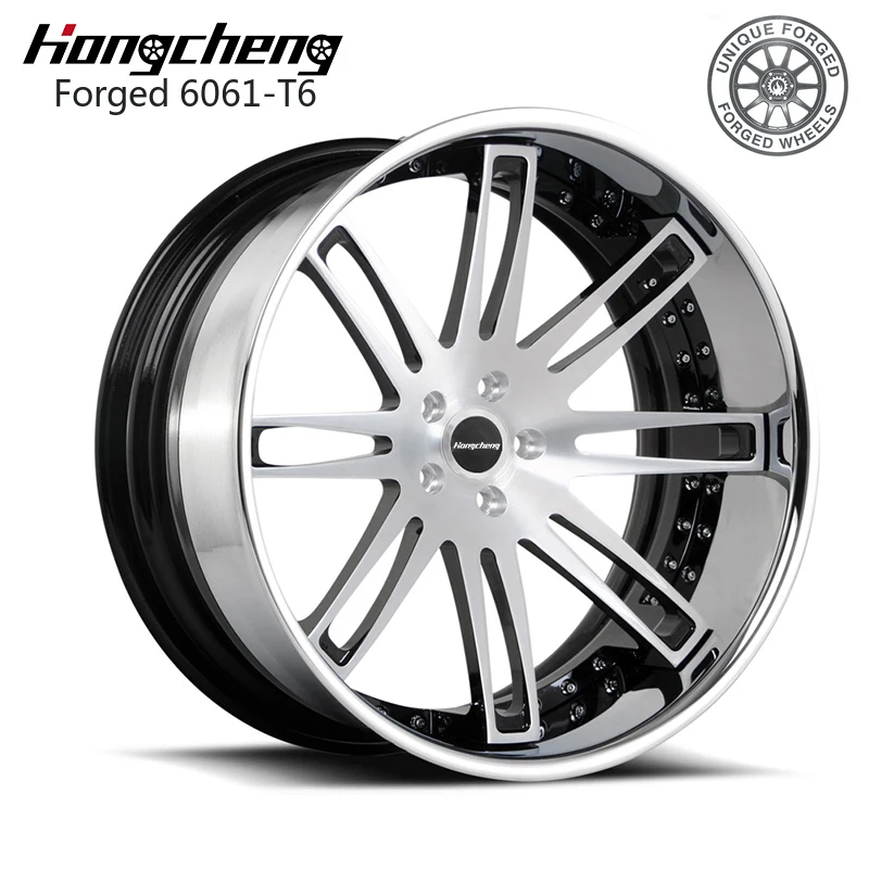 

New model of 26Customized Three Piece Design 18 19 20 21 22 24 Inch Alloy Forged Wheels 5X112 5X120 Rims for -
