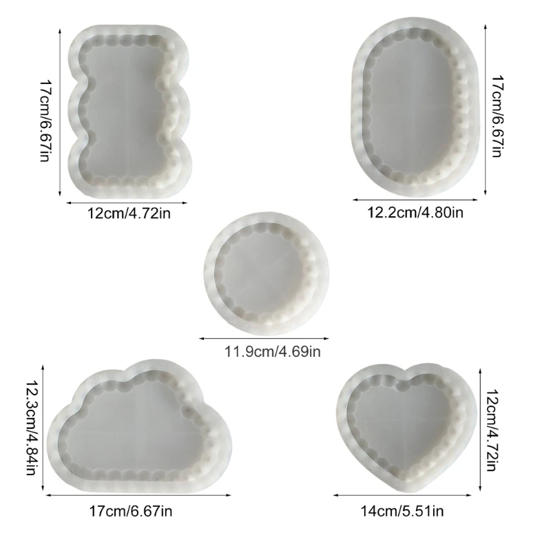 DIY Blase Untersetzer Form Runde Gips Silikon Form Handgemachte Lagerung Tablett Form 28TF